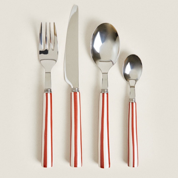 Zara Striped Cutlery Set, £30