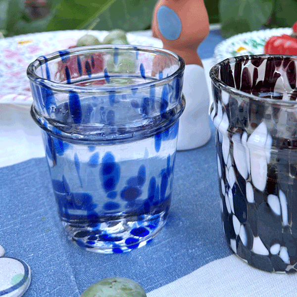 Willow Crossley Blue Spotted Tumbler, £9.50