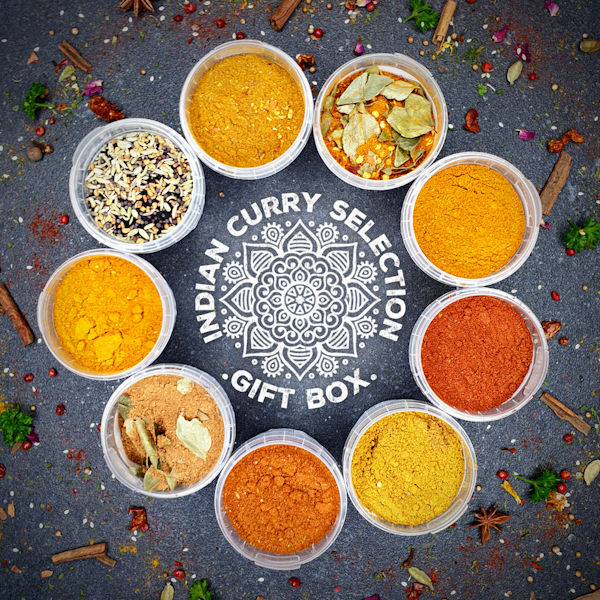 Nature Kitchen Shop Indian Curry Blends and Masalas Selection Box 9 Spice Pots, £25.99