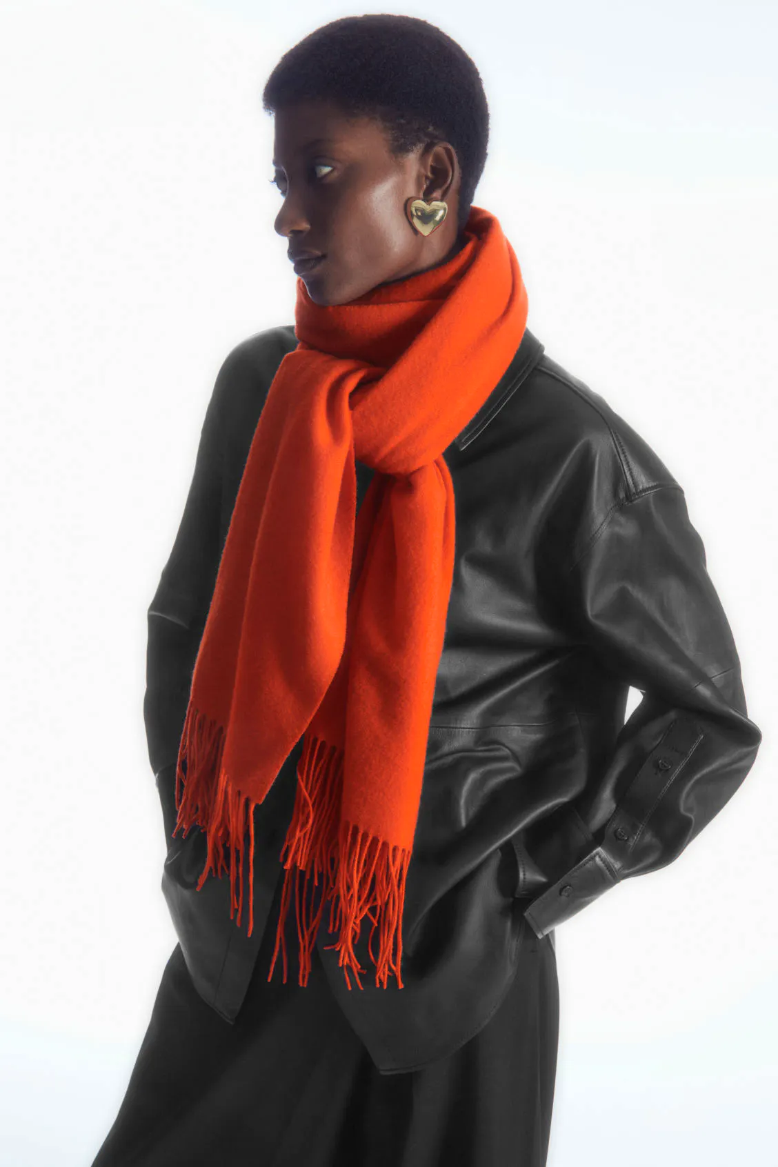 Fringed Pure Wool Scarf £85