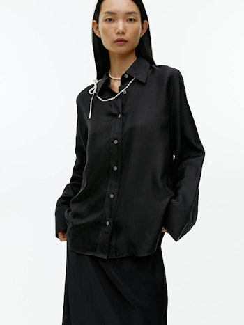 OVERSIZED PURE SILK SHIRT