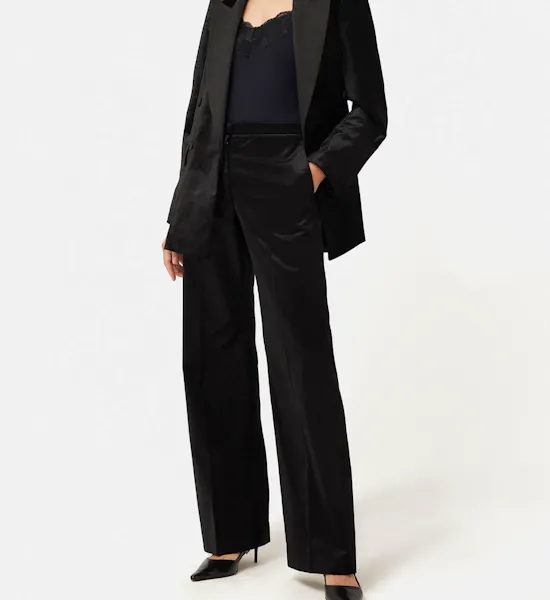 Velvet Wide Leg Trouser