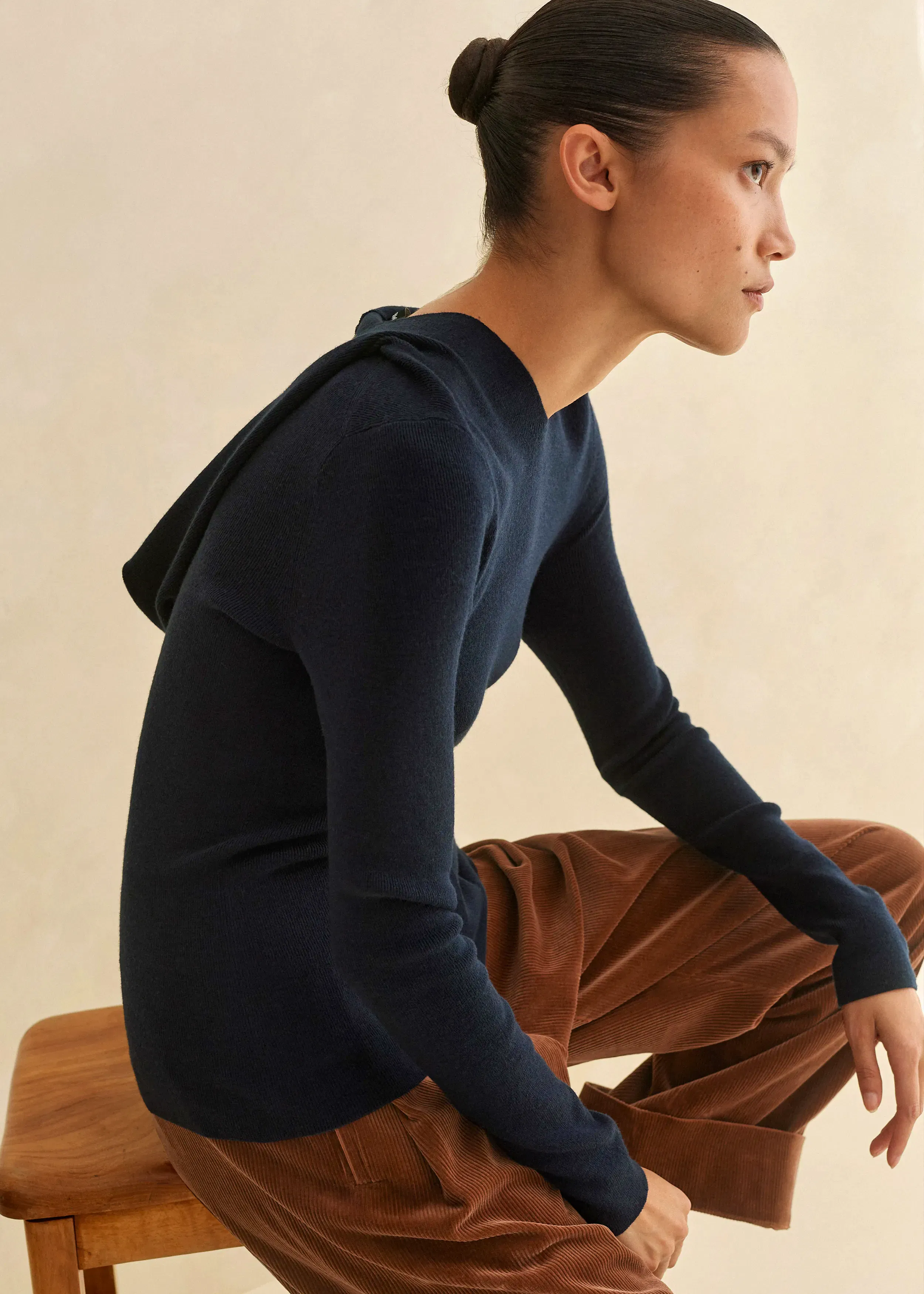 ME+EM Merino Stretch Layering Hoodie, £95