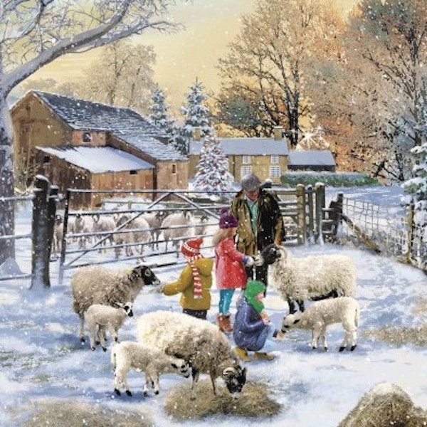 Cancer Research UK Festive Farmyard Christmas Cards - Pack of 10 or 20, from £2.99