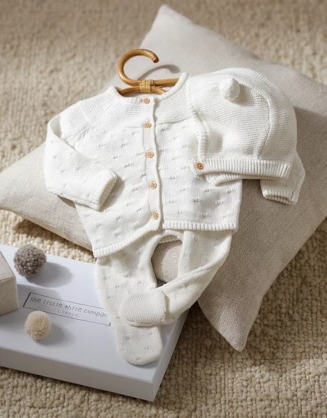 The White Company Organic Cotton Knitted Gift Set (0-6mths), £70