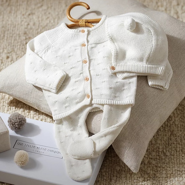 The White Company Organic Cotton Knitted Gift Set (0-6mths), £70