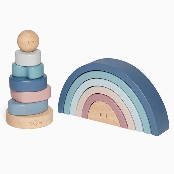 Mori Wooden Baby Toys Gift Set, £42