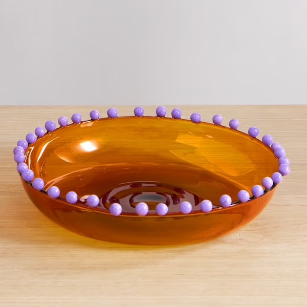 Fazeek Faux Pearl-Embellished Glass Platter, £150
