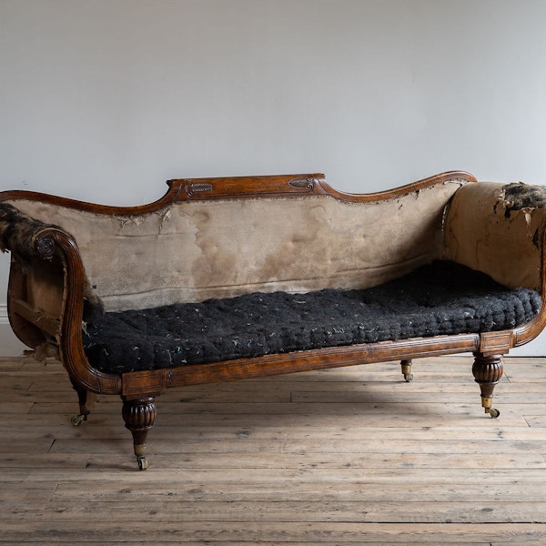 Ron Green Regency Beech Scroll Sofa, £1200