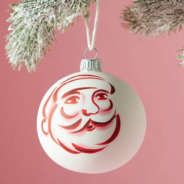 Anthropologie The Conscious Festive Icon Glass Bauble Christmas Tree Decoration, £15