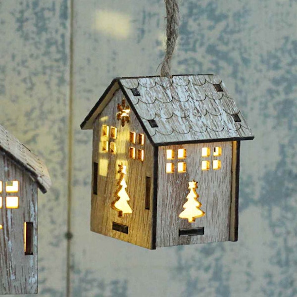 Closet & Botts Light-Up Christmas Cabin Decoration, £3.95