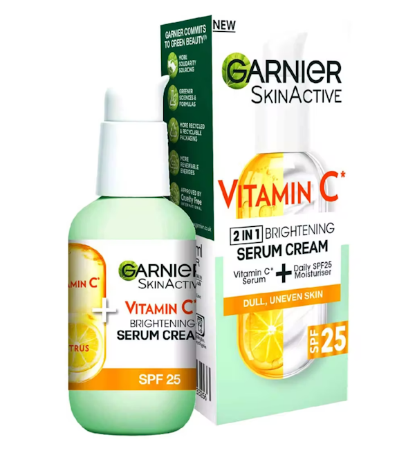 Garnier 2 in1 Vitamin C Brightening Serum SPF25, £10