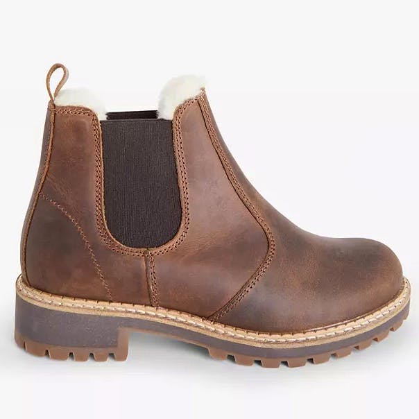 John Lewis Primrose Leather Water Repellent Chelsea Boots, £129