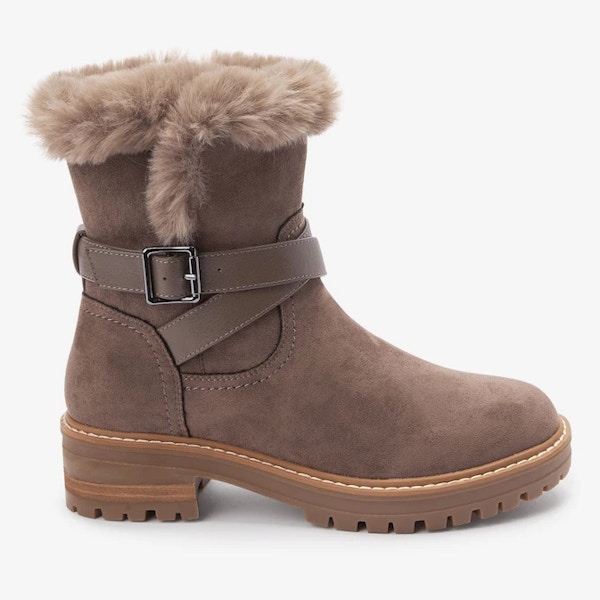 Next Forever Comfort Faux Fur Lined Buckle Detail Boots, £59