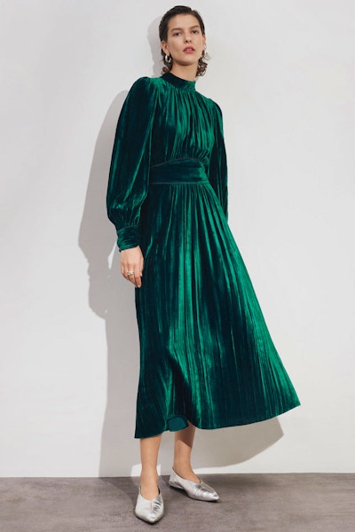 Jigsaw Velvet Pisse Dress. £250