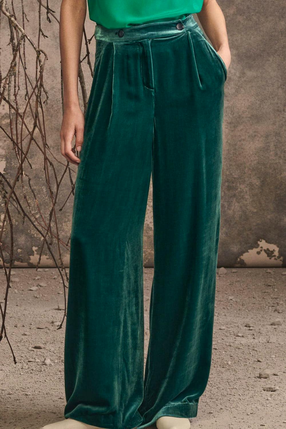 Poetry Velvet Wide-Leg Trousers, £225