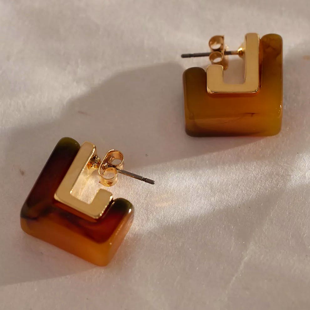 Anthropologie Small Squared Huddle Earrings, £38