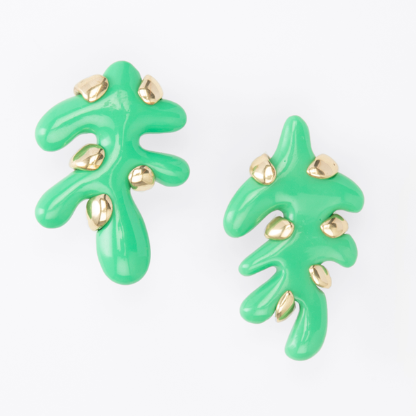 Dinosaur Designs Paradise Leaf Earrings, £260