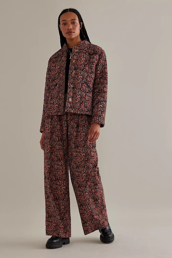 Maison Hotel Mia Floral Long-Sleeve Quilted Jacket 