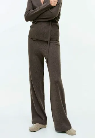 Wide Cashmere Trousers