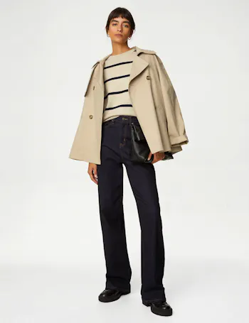 Pure Cashmere Striped Crew Neck Jumper