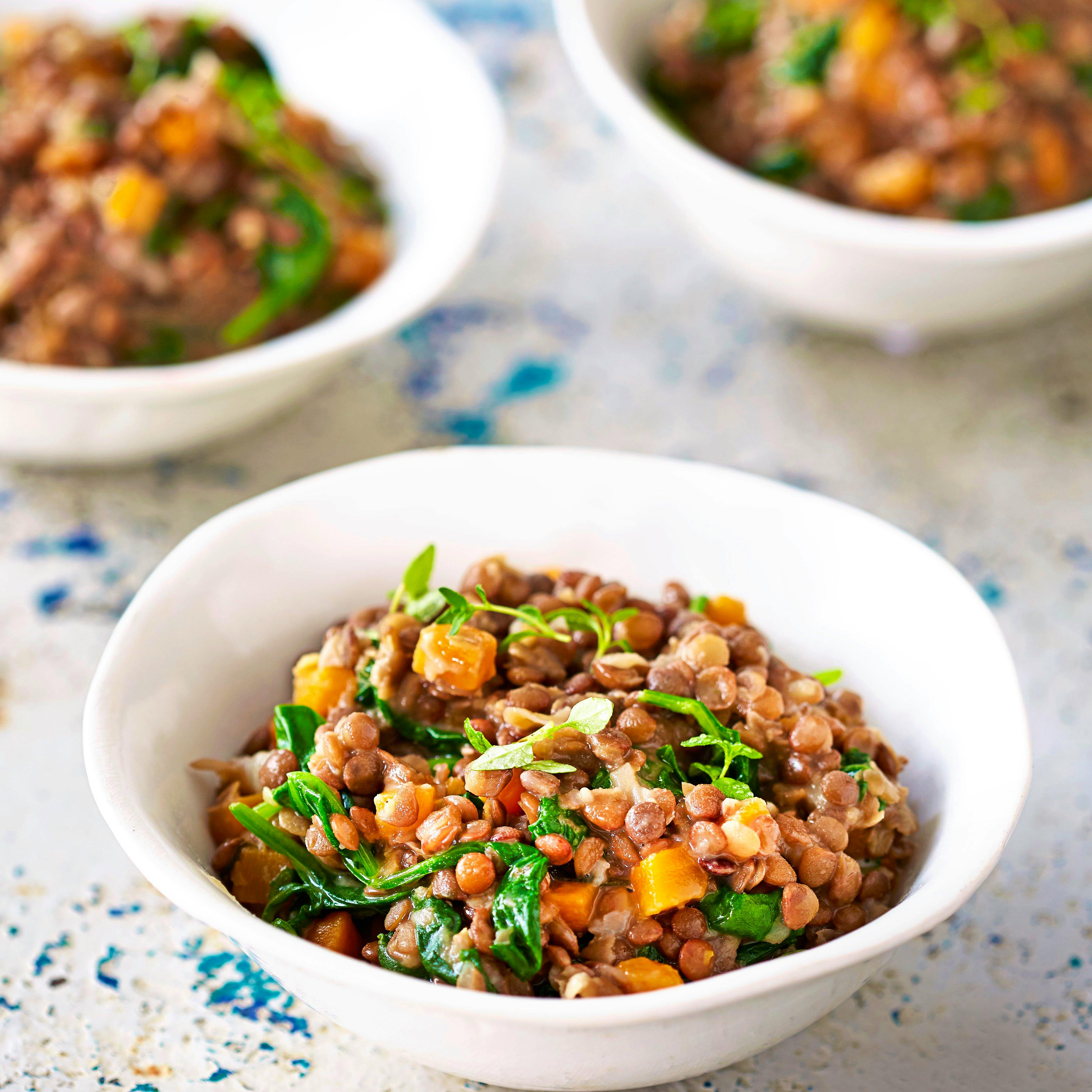 Creamy Lentils With Spinach And Thyme Olive Magazine