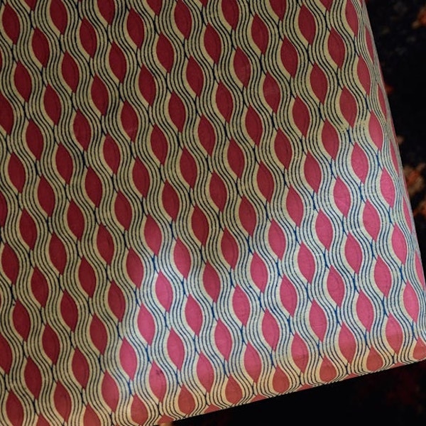 Rowen & Wren Handmade Wrapping Paper, Cranberry Stripe, Set of Three, £12
