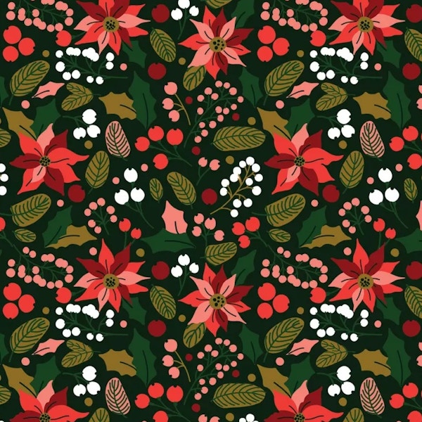 Selfridges Poinsettia Pack Of Five Wrapping Sheets, £15