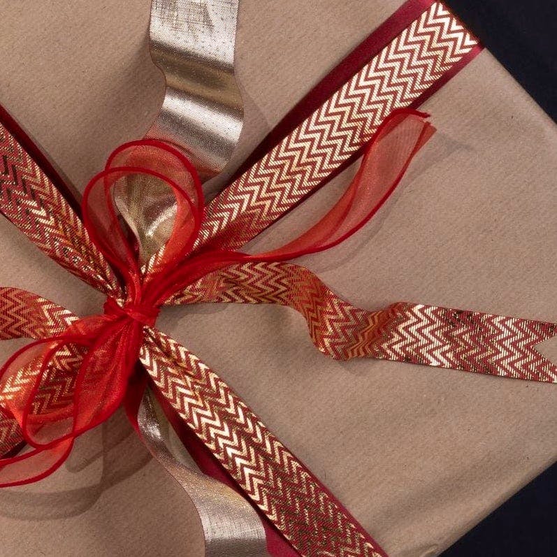 Ribbonly Zig Zag Grosgrain Ribbon Cranberry, £5