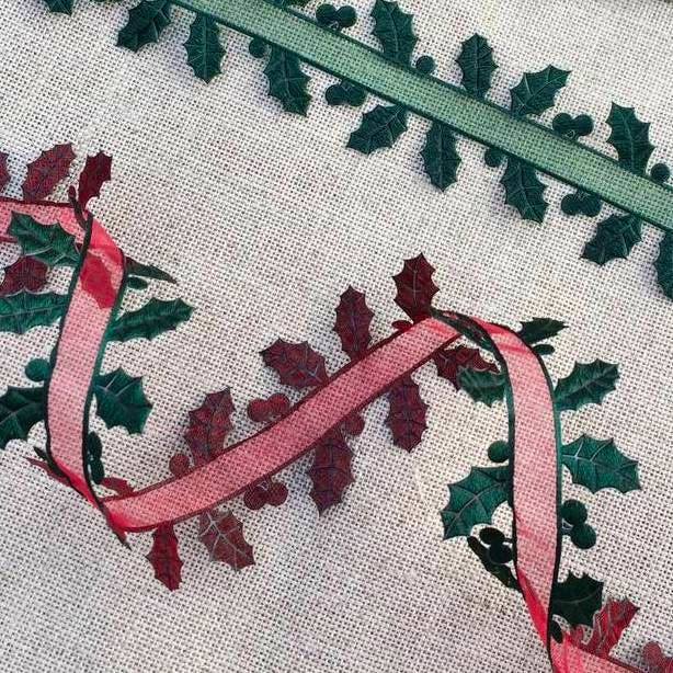 NOTH Chritmas Holly Ribbon Trim, £12.50