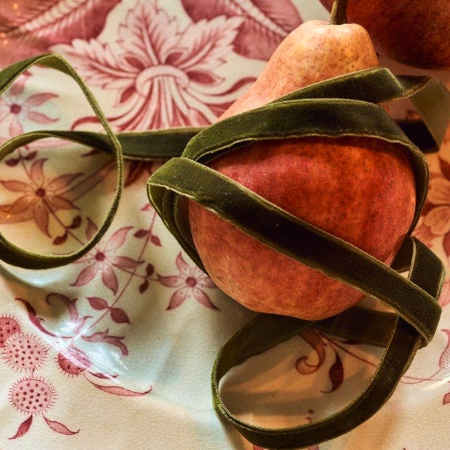 Rowen & Wren Velvet Ribbon – Sage, £9