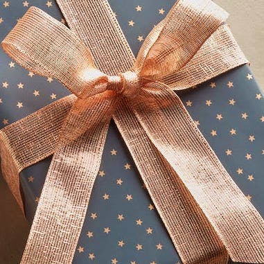 Cox & Cox Metallic Wired Ribbon – Copper, £10.50
