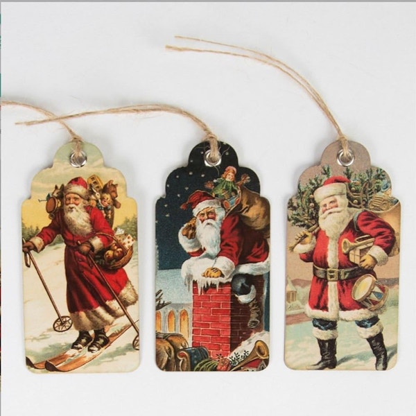 Sass & Belle Sass & Belle Retro Vintage Father Christmas Scene Gift Tags - Set of 15, £4.24