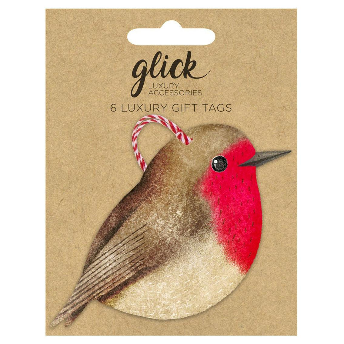 Whistlefish Robins Luxury Gift Tags Pack Of 6, £2.30