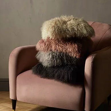 John Lewis John Lewis Mongolian Sheepskin Cushion, £60