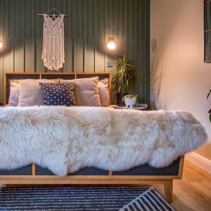 Skye Skyns Linen Double End To End Sheepskin Rug/Throw, £199