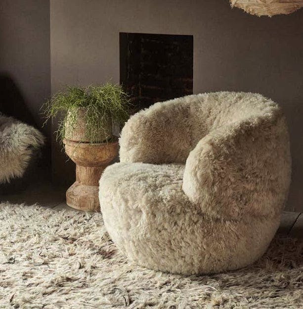 Abigail Ahern Solange Sheepskin Armchair – Honey, £1,250