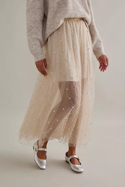 Anthropologie Pearl Tulle Maxi Skirt, £168