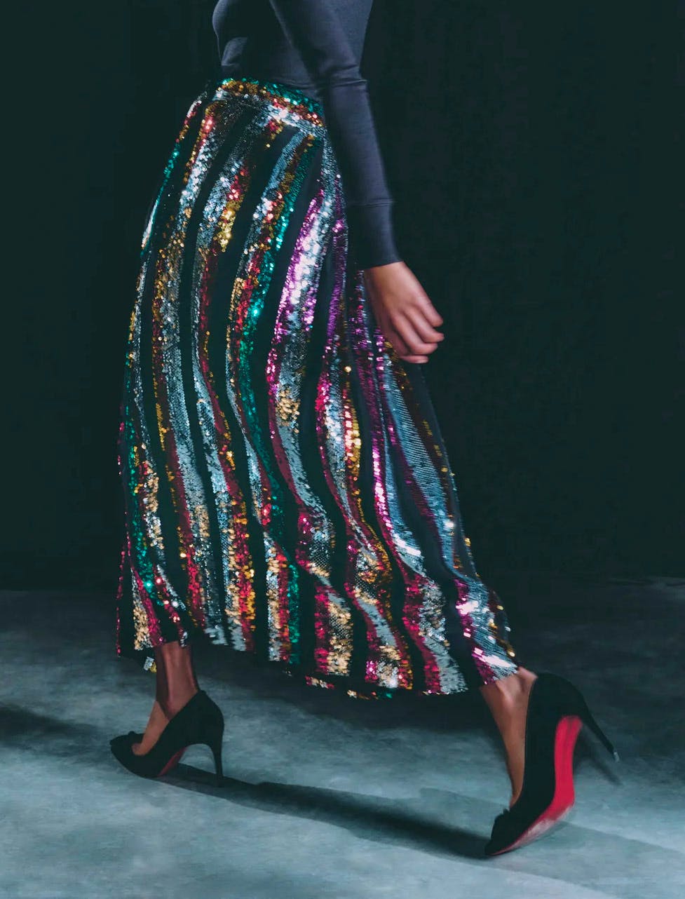 Wiggy Kit Sequin Wrap Skirt, £495