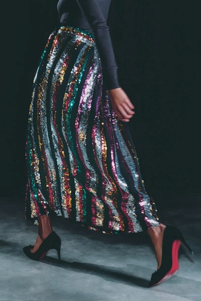 Wiggy Kit Sequin Wrap Skirt, £495