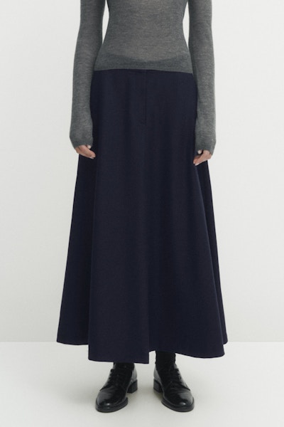 Massimo Dutti Wool-Blend Flared Skirt, £99
