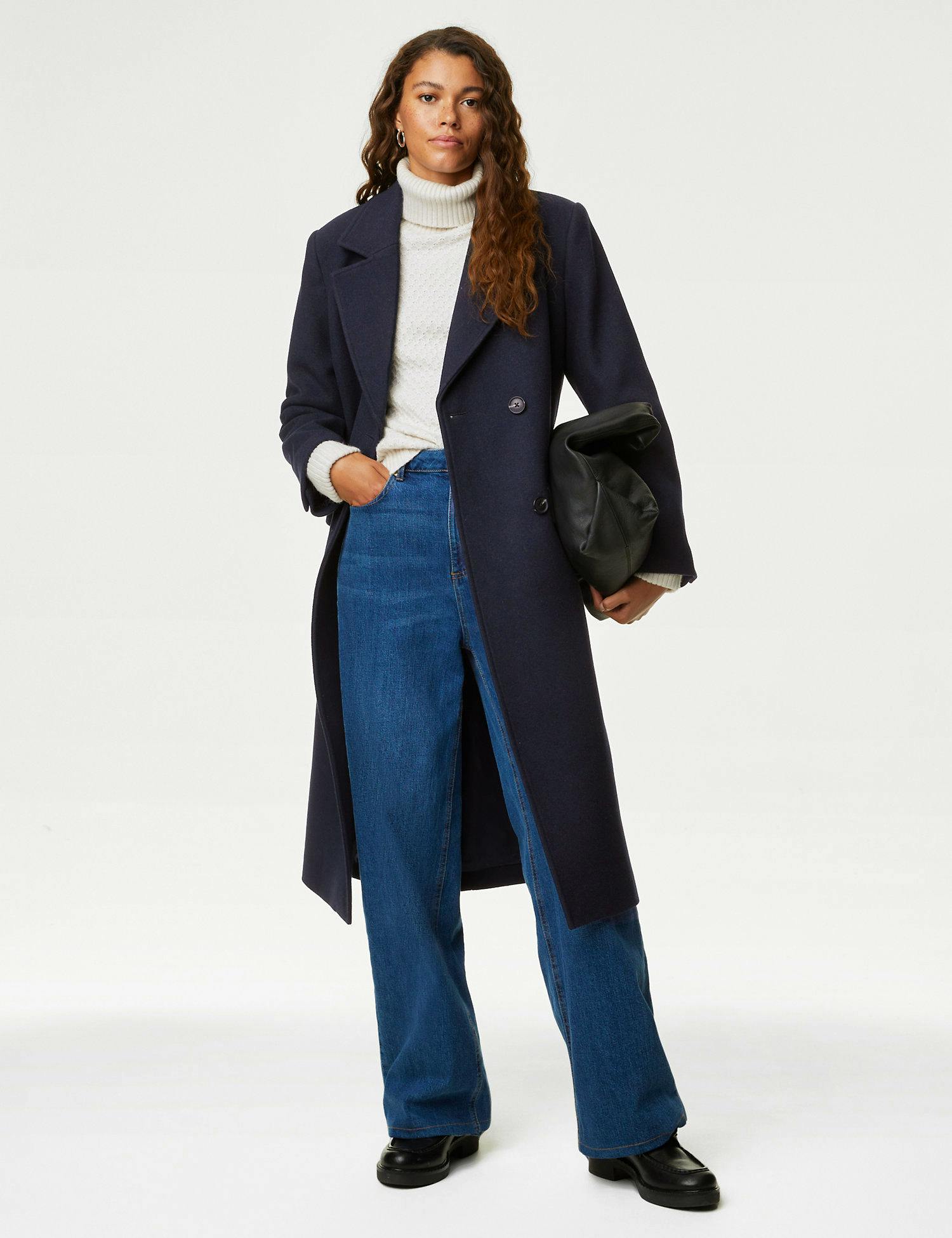 M&S Double-Breasted Longline Coat, £89