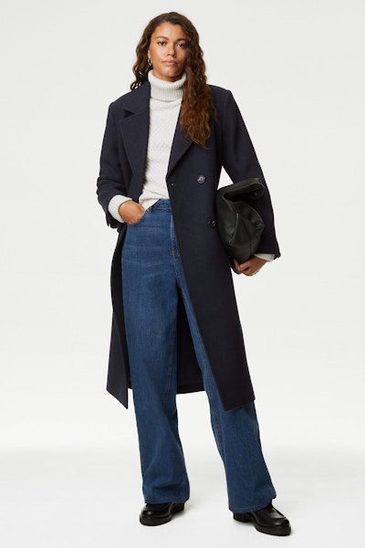 M&S Double-Breasted Longline Coat, £89