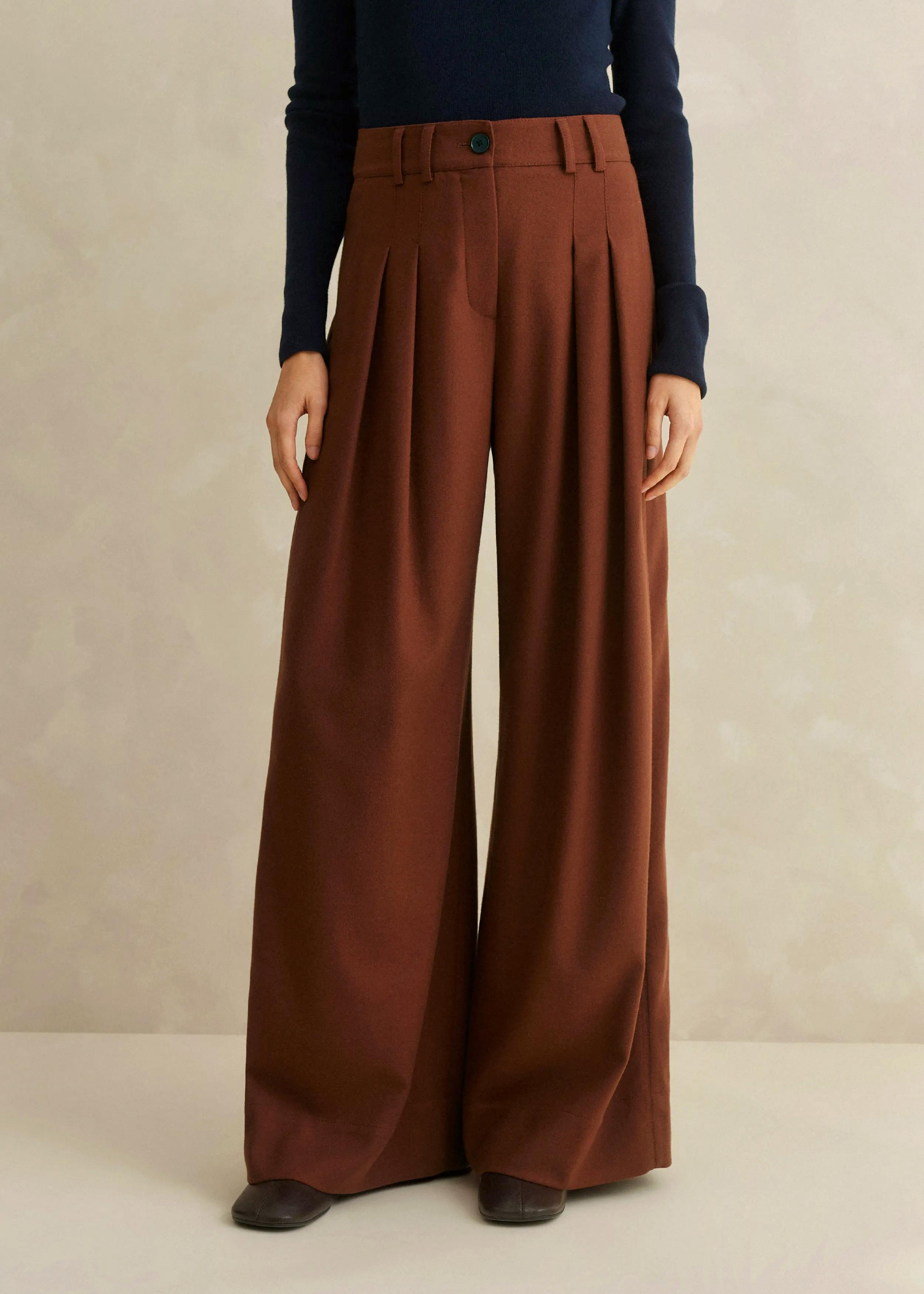 Me+Em Flannel High-Waisted Trousers, £225