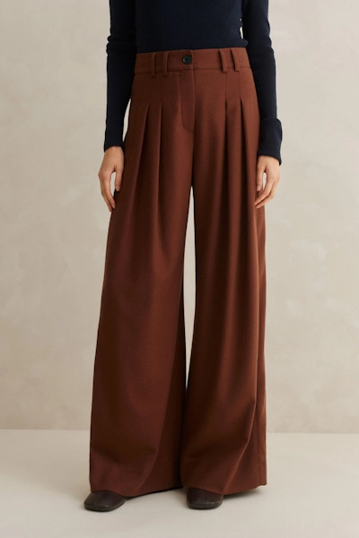 Me+Em Flannel High-Waisted Trousers, £225
