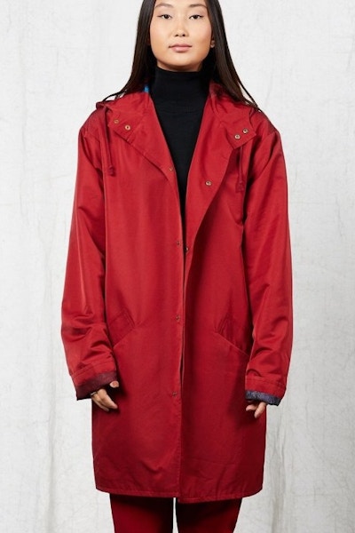 Blue Nude Hille Red Hooded Raincoat, £238