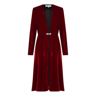 Libelula Dulwich Coat Red Velvet, £325