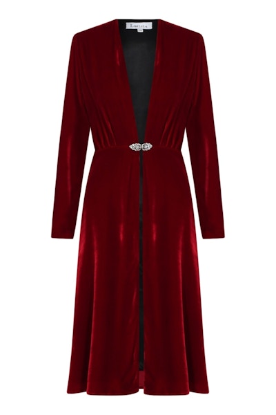 Libelula Dulwich Coat Red Velvet, £325