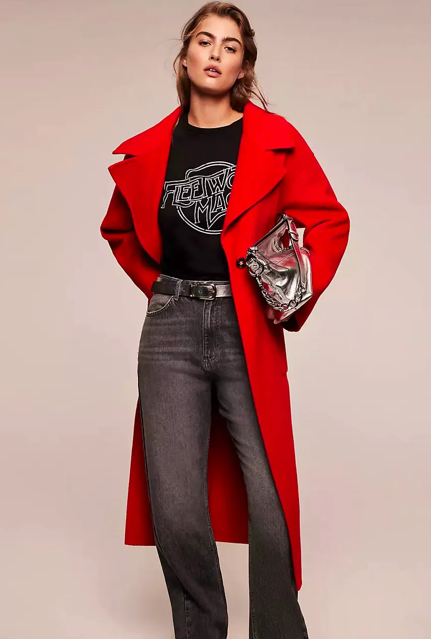 Mint Velvet Split Seam Longline Coat, £229
