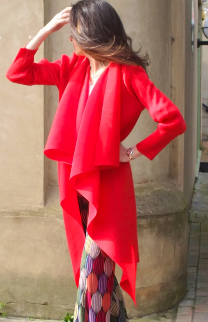 Beatrice Von Tresckow Red Waterfall Crinkle Coat, £298